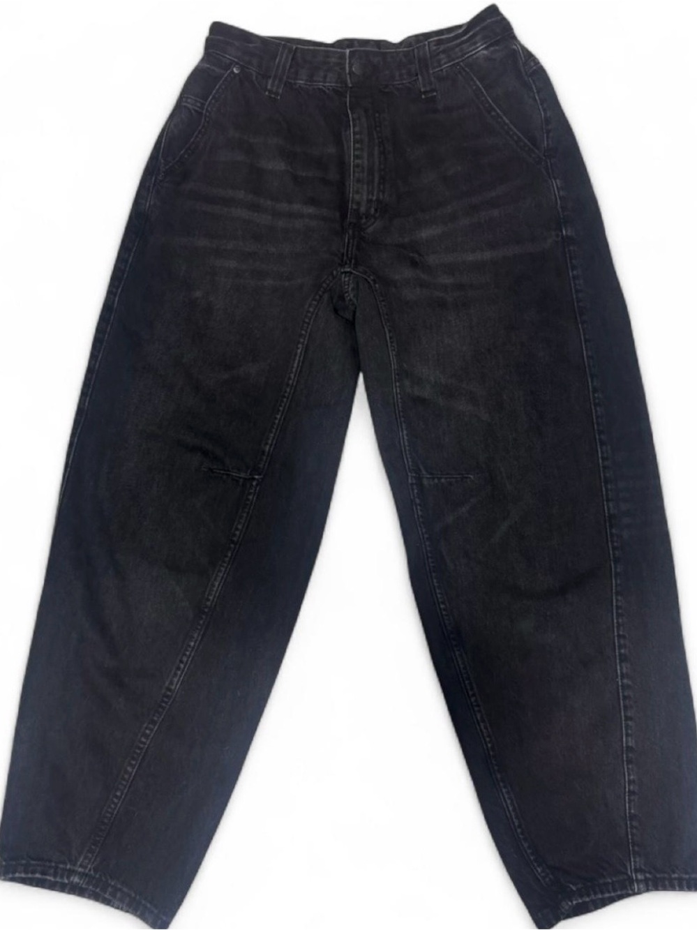 Pull&Bear Men's Washed Black Balloon Jeans